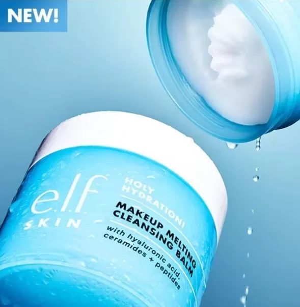ELF Holy Hydration Cleansing Balm, dripping with moisture.