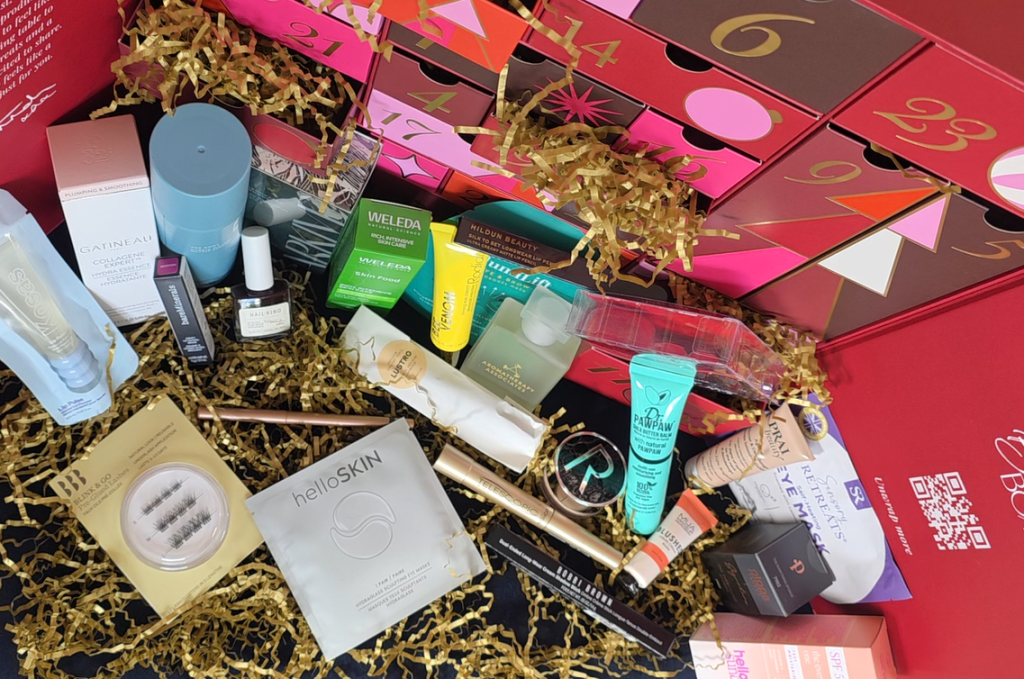 OK! Beauty Box Calendar contents.
